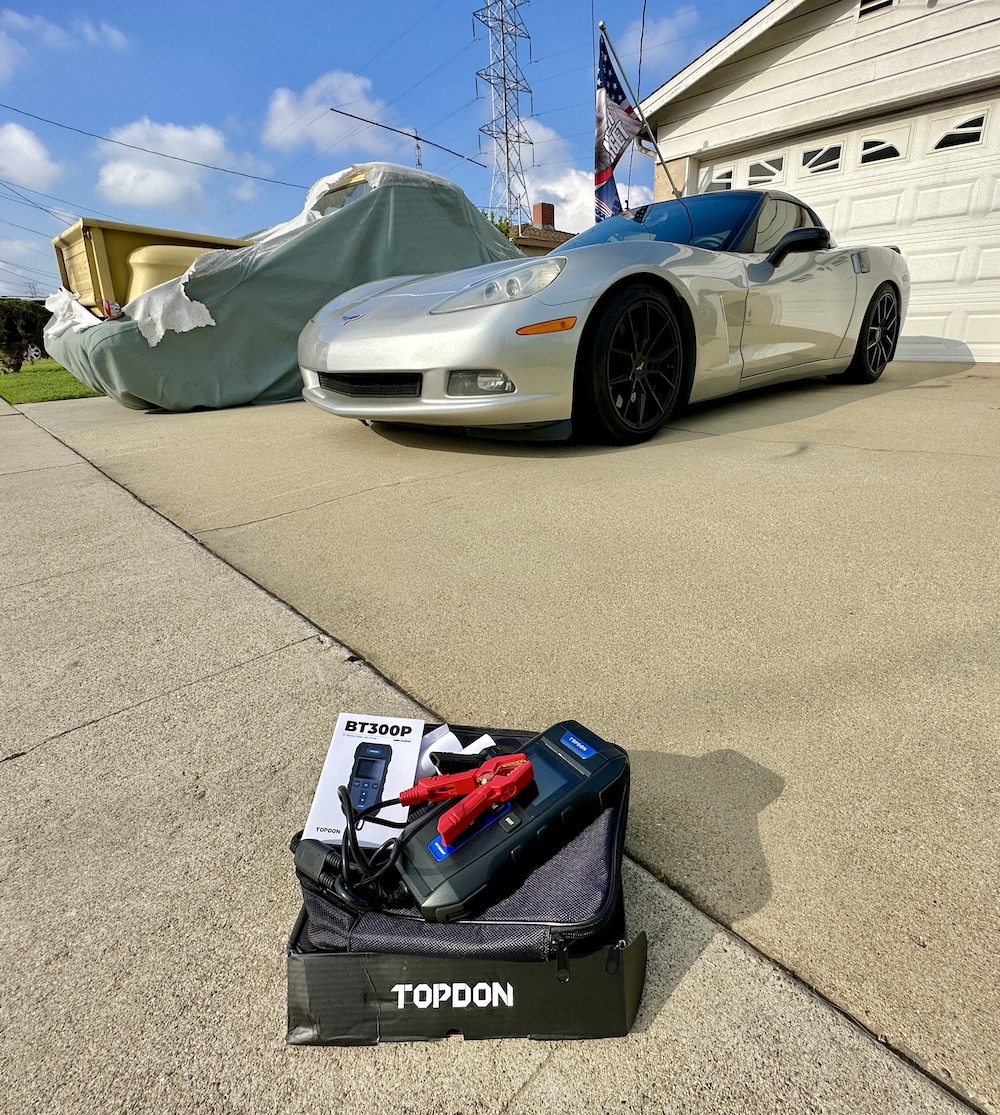 TOPDON BT300P Battery Tester & C6 Corvette